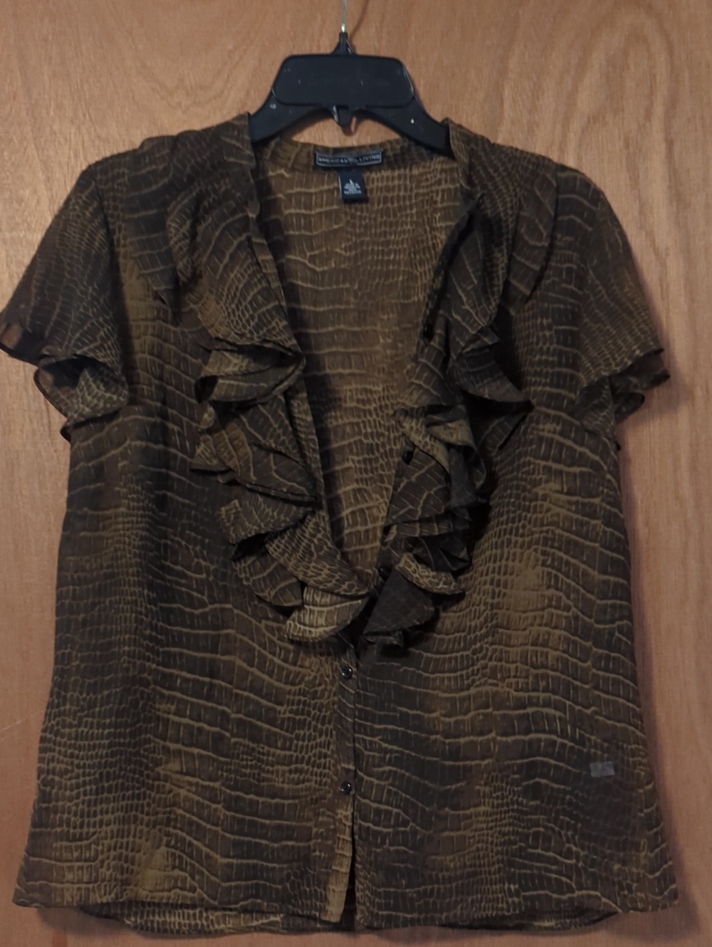 American Living Ruffle-Front Blouse